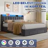 okwish Polsterbett 160×200 mit LED-Licht und Schubladen, Produktbild-Vorschau 5