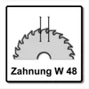 Illustration of a circular saw blade with text indicating its tooth configuration. Anteprima dell’immagine prodotto