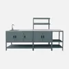 sweeek - Outdoor-Küche 3 Elemente aus Edelstahl - Graublau Produktbild-Vorschau 1