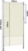 A vertical awning or screen with dimensions indicated. Anteprima dell’immagine prodotto