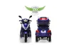 Two electric scooters are shown from the front and back on a white background, with a logo above. Produktbild-Vorschau