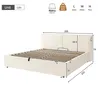 Lit hydraulique rembourré 180x200 cm avec espace de Voir les images du produit 4