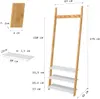 Garderobe Garderobenständer Kleiderständer Schuhregal Holz Produktbild-Vorschau 2