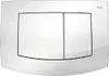 A white toilet flush plate with two buttons. Produktbild-Vorschau