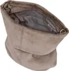 An open corduroy handbag with its interior visible. Produktbild-Vorschau
