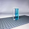 A LEGO door frame with a blue door is placed on a LEGO baseplate. Náhled obrázku produktu