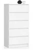 Kommode weiß 60cm breit mit 5 Schubladen, Schlafzimmer und Produktbild-Vorschau 1