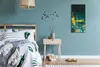 Wanduhr Leinwand Bild Uhr Kunstdruck 30x60 bunte Licht der Produktbild-Vorschau 4