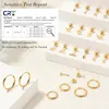 Creole set orecchio oro borchie 15 coppie piercing Anteprima dell’immagine prodotto 3