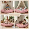 Bodenkissen 100 × 100 cm aus Flanell, weich, Fanform, Rosa Produktbild-Vorschau 5