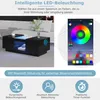MODFU Table Basse Noir, Éclairage LED etvia Application, 2 Voir les images du produit 5