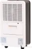 The back view of a white and gray dehumidifier. Produktbild-Vorschau