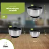 HI NATURE™ Set di 3 ciotole in acciaio inox con coperchio, Anteprima dell’immagine prodotto 7