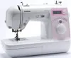 A white and pink Brother sewing machine with a pink control panel and digital display, shown from a slightly angled front view on a white background. Produktbild-Vorschau
