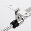 Close-up of a stainless steel bracket and rod with a rubber component. Produktbild-Vorschau
