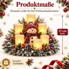 Weihnachtsdeko Schneemann mit LED Kerzenlicht, Tischdeko Produktbild-Vorschau 3
