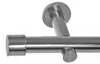 Gardinenstange mit Wandhalterung I Metall Edelstahl Look Produktbild-Vorschau 1