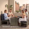 tectake 2-in-1 Rattanlounge-Set Sofa Sitzgruppe 4 Personen Produktbild-Vorschau 7