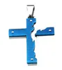 Edelstahl Anhänger aus 316L Kreuz blau- Metallic Produktbild-Vorschau 3