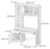 Scrivania Vicco Crossline Bianco 120.1 x 59.5 cm, Model Anteprima dell’immagine prodotto 2