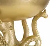 Oktopus-Leertaschen aus Goldharz Ø 30x18 cm Produktbild-Vorschau 5