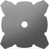 A close-up, studio shot of a metal grass cutting blade. Produktbild-Vorschau
