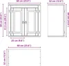 Armadietto vidaXL SKI color miele 60 x 32 x 60 cm in legno Anteprima dell’immagine prodotto 8