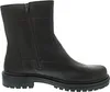 A side view of a brown leather boot. Voir les images du produit