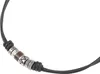 Fossil Herren Kette Anhänger Edelstahl silber und Leder Produktbild-Vorschau 3