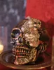 Totenkopf-Dekofigur mit Diamanten Partydeko Halloween Produktbild-Vorschau 2