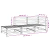 vidaXL Gartensofa mit Fußhocker 2-Sitzer Massivholz Kiefer Produktbild-Vorschau 12