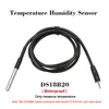 A product image of a temperature and humidity sensor with its cable and connector. Produktbild-Vorschau