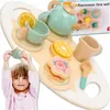 Kinder Holz Tee Set Kaffee Service Spielzeug Mit Tablett Produktbild-Vorschau 1