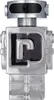 A silver robot-shaped perfume bottle with a black insert featuring the letter 'P'. Voir les images du produit