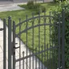 vidaXL Cancello di recinzione con punte Grigio 150 x 100 cm Anteprima dell’immagine prodotto 4
