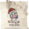 Merry Christmas Jutebeutel Stoffbeutel Geschenkidee Produktbild-Vorschau 1
