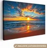MuchoWow® - Leinwandbilder - Meer - Sonnenuntergang - Produktbild-Vorschau 1