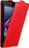 Cadorabo Hülle für Sony Xperia Z1 Schutz Hülle in Rot Flip Produktbild-Vorschau 1