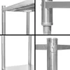 Wiltec Étagères en acier affiné 201 – 1200 x 450 x 1550 mm Voir les images du produit 5
