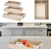 Serviertablett 3er Set 3 Größen Holz Paulownia Sperrholz Produktbild-Vorschau 1