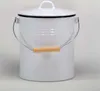 KARL KRÜGER Eimer mit Deckel 10 Liter 32cm Ø25cm emailliert Anteprima dell’immagine prodotto 3
