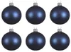 Weihnachtskugeln Glas 8cm mundgeblasen 6er Box - Nachtblau Produktbild-Vorschau 2