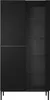 Vitrine Nicole geriffelt teilverglast 100x200x45 cm Produktbild-Vorschau 2