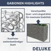 DELUKE® Gabionen Hochbeet ROON aus Stahl | 270×90×100cm | Produktbild-Vorschau 3