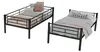Etagenbett 90 x 190 cm Metallbett in Schwarz, mit Leiter Produktbild-Vorschau 10