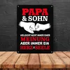 Papa & Sohn, ein Herz und eine Seele Metallschild XL in Produktbild-Vorschau 4