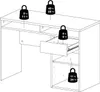 Function Plus Bureau blanc brillant Voir les images du produit 5