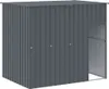 A dark gray metal shed with an open door. Anteprima dell’immagine prodotto