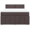 vidaXL Boxspringbett mit Matratze Dunkelbraun 140x200 cm Produktbild-Vorschau 4