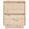A front view of a wooden nightstand with two drawers. Produktbild-Vorschau